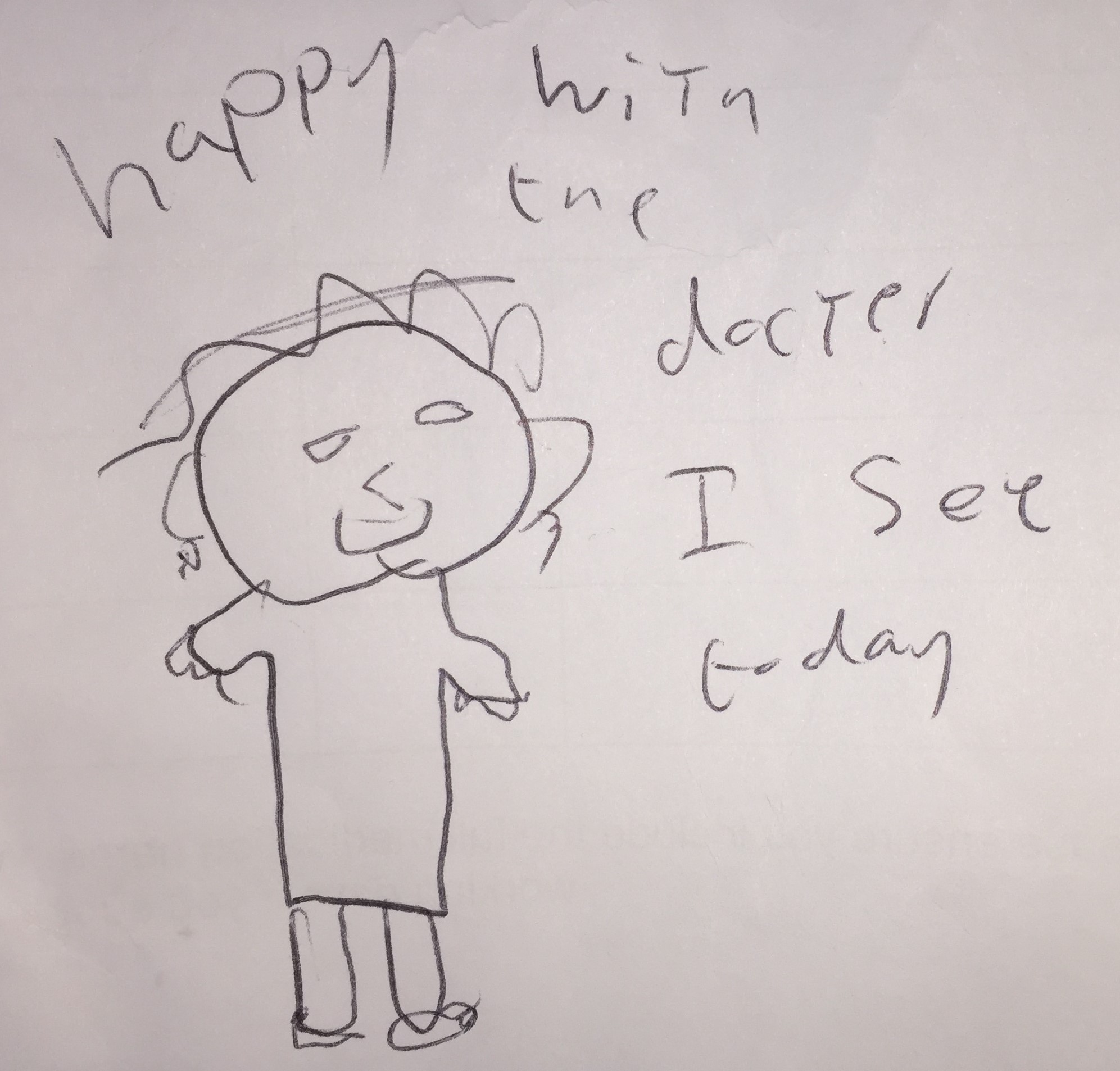 Childrens drawing of the doctor